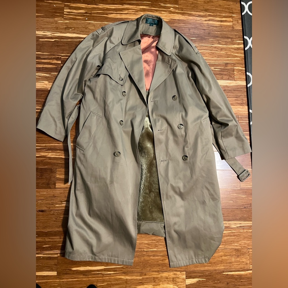 Vintage hill & archer Classic Tan Trench Coat